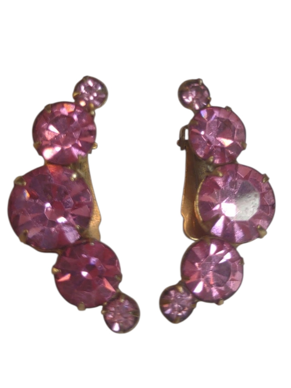 Pink Vintage  Clip-On Earrings